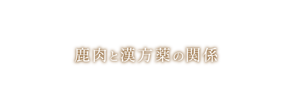 鹿肉と漢方薬の関係