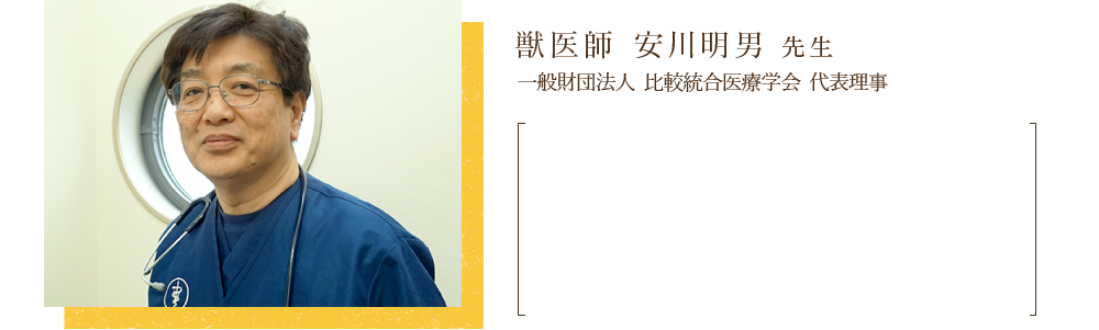 上石神井動物病院 西荻動物病院 アドバイザー 獣医師 安川明男 先生